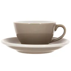 Кофейная пара «Эгг» фарфор 150мл D=90/145,H=50,L=110мм серый