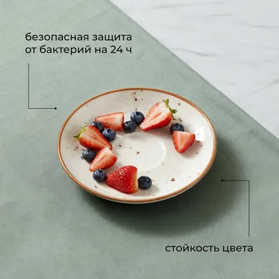 Блюдце «Париж» фарфор D=16см белый,коричнев., Диаметр (мм): 160, изображение 9