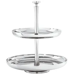 Shelf "Elite" 2-tier  stainless steel  D=18.5, H=30cm  metal.