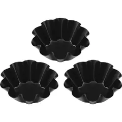 Форма для выпеч.бриошей (теперь 04147336)[3шт] сталь,антиприг.покр. D=100,H=27мм черный