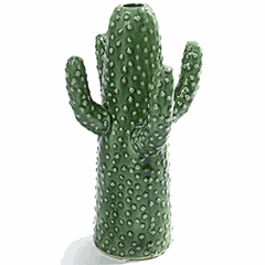 Decorative cactus M ceramics ,H=29,L=18.5,B=16.5cm green.