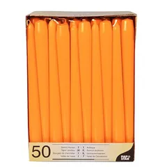 Candles[50pcs] paragraph with stear. D=22,L=250mm orange.