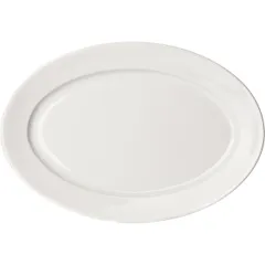 Блюдо «Принцип» овальное фарфор ,H=30,L=315,B=215мм белый