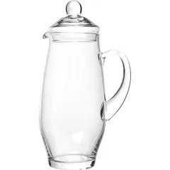 Jug with lid  glass  1.2 l  D=80/75, H=275, L=145mm  clear.