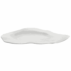 Oval dish with wavy edges  bone porcelain , L=26, B=17cm  white