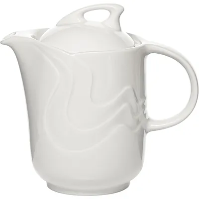 Кофейник «Мелодия» с крышкой фарфор 1л D=11,H=17,7,L=20,B=11см белый