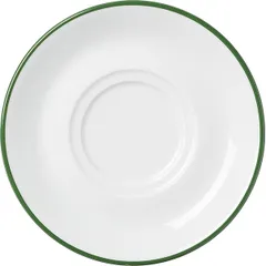 Saucer with “Retro Altausse Roth” decor  porcelain  D=14cm  white, green.