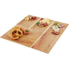 Блюдо для подачи для закусок пластик ,H=15,L=325,B=265мм бежев., изображение 3