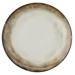 Тарелка «Шэйд» фарфор D=20см белый,коричнев.