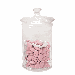 Round jar with lid  glass  1 l  D=11.5, H=24.5 cm  clear.