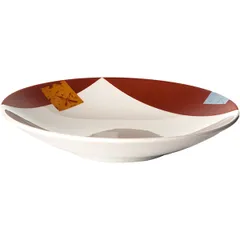 Салатник «Зен» фарфор 0,9л D=250,H=45мм белый,оранжев., изображение 2