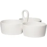 Менажница «Кунстверк» 3 секции фарфор D=10,H=11см белый