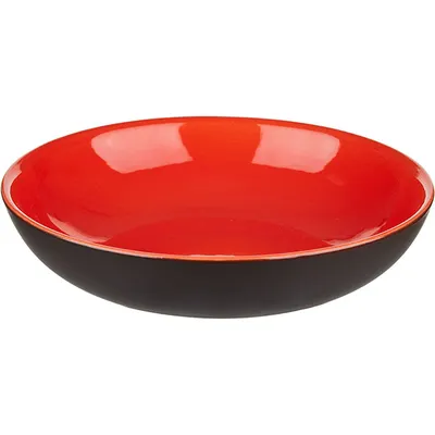 Тарелка глубокая (Шала) «Кармин» керамика D=21см красный,черный, изображение 2