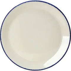 Plate “Blue Dapple” small  porcelain  D=300, H=18mm  white, blue