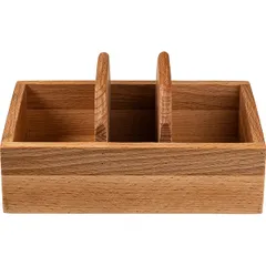 Подставка для набора для специй 3 секции бук ,H=10,L=21,B=15см св. дерево, изображение 2