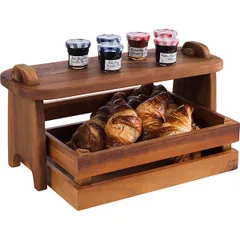 Подставка фуршетная «Мост» акация ,H=22,L=45,B=17см коричнев., изображение 2