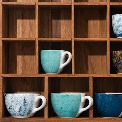 Чашка чайная «Аида» фарфор 280мл D=108,H=66мм бирюз., изображение 4