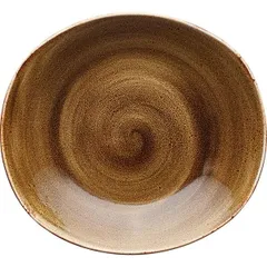 Deep plate “Kraft Brown”  porcelain  0.5 l , H=35, L=210, B=195mm  brown.