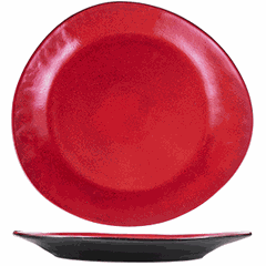 Plate “Milky Way red”  porcelain ,H=3,L=32,B=29cm red,black