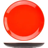 Тарелка «Кармин» плоская без полей керамика D=21см красный,черный