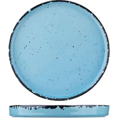 Блюдо фарфор D=280,H=35мм голуб.,коричнев.