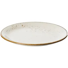 Тарелка «Крафт Вайт» мелкая фарфор D=20,H=2см белый,коричнев., изображение 2