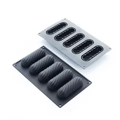 Форма для выпечки «Эклер Твист» [5 ячеек] силикон ,L=29,7,B=17,6см черный