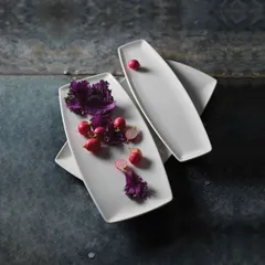 Блюдо «Вайт Нэо» фарфор ,H=17,L=360,B=100мм белый, изображение 2