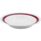 Блюдо «Корал» круглое глубокое стекло 0,73л D=288,H=48мм белый,красный, изображение 2