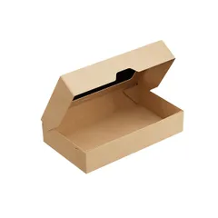 Контейнер бумажный OneBox с крышкой картон 1л ,H=4,L=12,B=20см св.корич., изображение 3