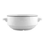 Чашка бульонная «Блэк Лайн» фарфор 285мл D=11,H=6см белый,черный