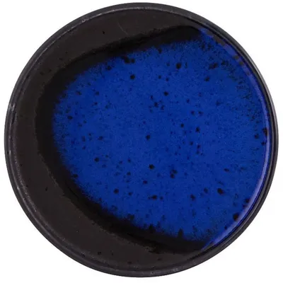 Тарелка «Нуар» для хлеба керамика D=175,H=24мм черный,синий