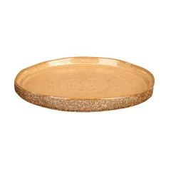 Тарелка «Эггшелл Нейчер» с бортом фарфор D=18,H=2см коричнев., изображение 2