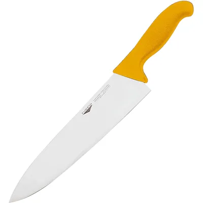 Нож поварской сталь ,L=405/260,B=55мм желт.,металлич.