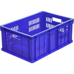 Ящик для продуктов перфорированный (от -18 до +50°C) полиэтилен 46л ,H=25,L=60,B=40см синий