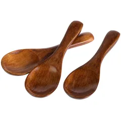 Набор емкостей фуршетных «Мун» с ложками[3шт] пластик,дерево 50мл D=80,H=75мм серый,коричнев., изображение 2