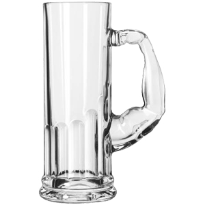Кружка для пива «Мусколо» стекло 0,5л D=75/85,H=210,B=130мм прозр.