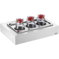 Станция буфетная для охлаждения «Буфет» на 3 кувшина сталь нерж.,мдф ,H=12,2,L=46,B=64см белый