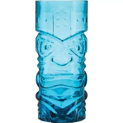 Glass for cocktails “Tiki” blue-green glass 465ml D=73,H=165mm blue