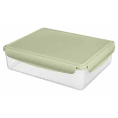 Container for products “Smart Lock” with a lid for microwave  polyprop.  3.7 l , H=82, L=292, B=228mm  transparent, olive