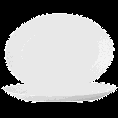 Блюдо «Ресторан» овальное стекло ,H=2,L=14,B=8см белый