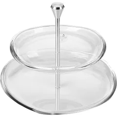 Этажерка «Барена» 2 яруса стекло D=21/28,H=23см прозр.