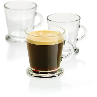 Чашка кофейная «Робаст»[2шт] стекло 180мл прозр., изображение 2
