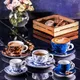 Блюдце «Аида» с декором фарфор D=12см белый,синий, изображение 5
