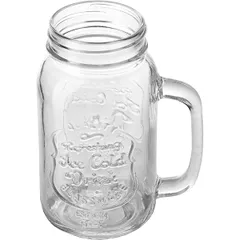 Кружка для пива «Банка» стекло 0,62л D=64,H=165,L=117мм прозр., изображение 2