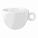 Чашка чайная «Это» фарфор 190мл ,H=60,L=115мм белый