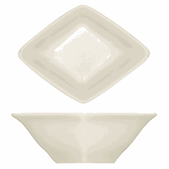 Salad bowl "Raffine" diamond-shaped  porcelain , L=16, B=12 cm  ivory