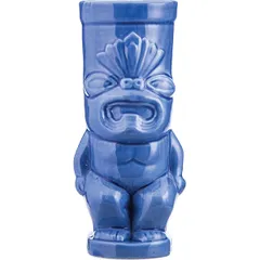 Glass for Tiki cocktails  ceramics  450 ml  blue.