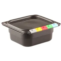 Gastronorm container (1/6) without lid polyprop. 1l ,H=65,L=176,B=162mm black