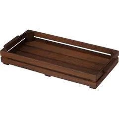 Ящик для подачи с ручками, темный дуб ,H=6,L=40,B=20см, изображение 2